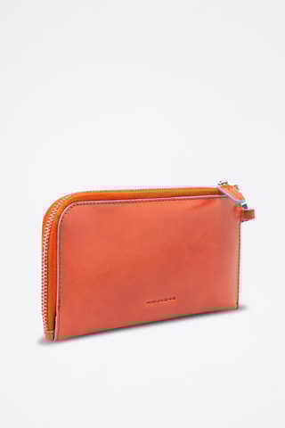 Cartera de piel - Naranja