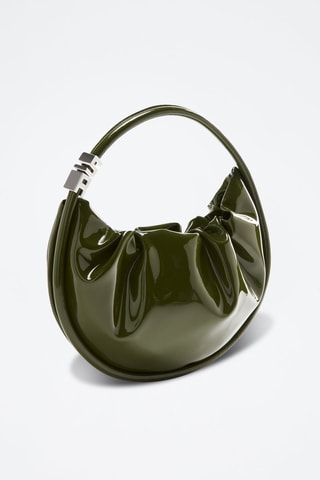 Sac porté épaule verni - Kaki