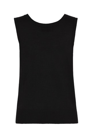 Débardeur en mérinos et soie - Noir