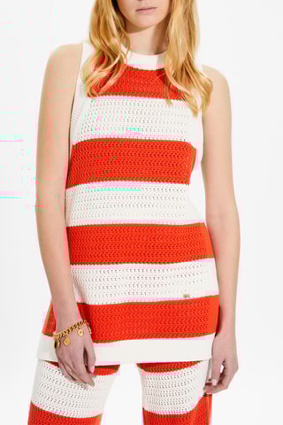 Débardeur - Corail et écru