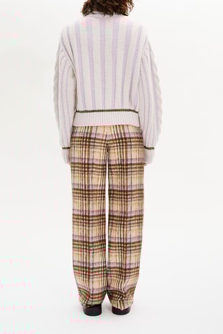 Pull en alpaga et laine - Lilas et écru