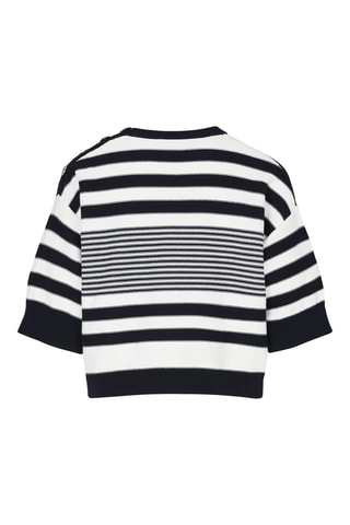 Pull - Blanc et bleu marine