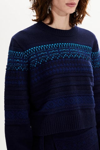 Pull en laine - Bleu