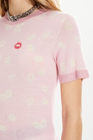 Pull en laine et cachemire - Rose