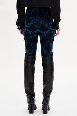 Pantalon taille haute - Bleu