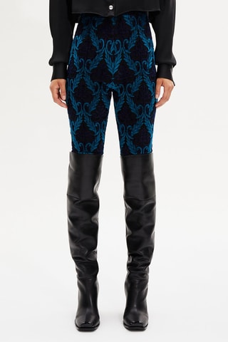 Pantalon taille haute - Bleu