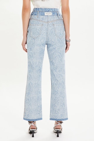 Pantalon flare en jean - Bleu