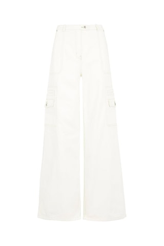 Pantalon cargo en jean - Ecru