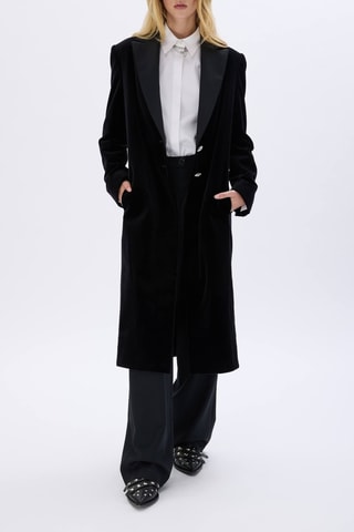 Manteau en velours - Noir