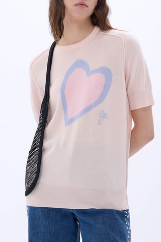 Top en laine -Saumon