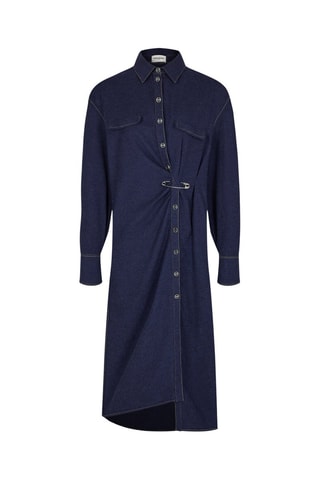 Robe chemise en jean - Bleu marine