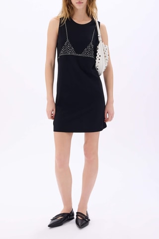 Robe droite en coton biologique - Noir