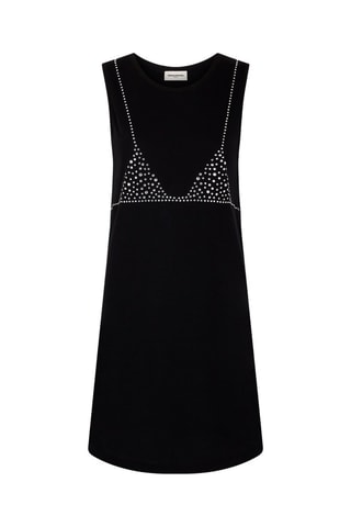 Robe droite en coton biologique - Noir