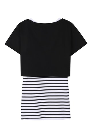 Robe trompe-l’œil - Noir