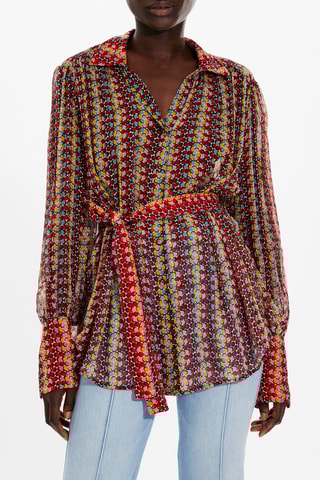 Chemise en soie - Rouge