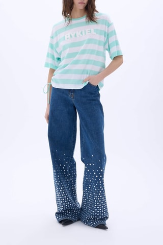 T-shirt -Vert d’eau et blanc