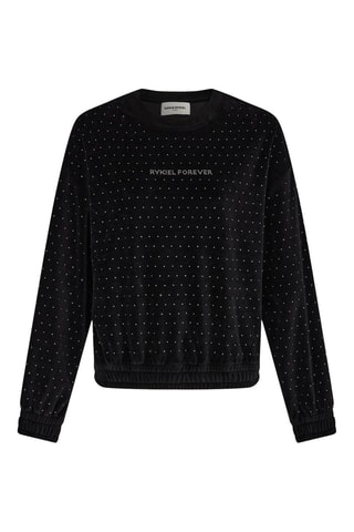 Sweat en velours - Noir