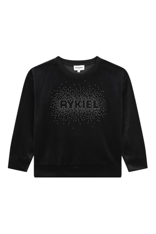 Sweat en velours - Noir