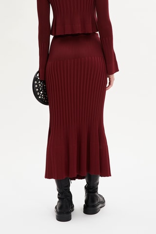 Jupe midi - Bordeaux