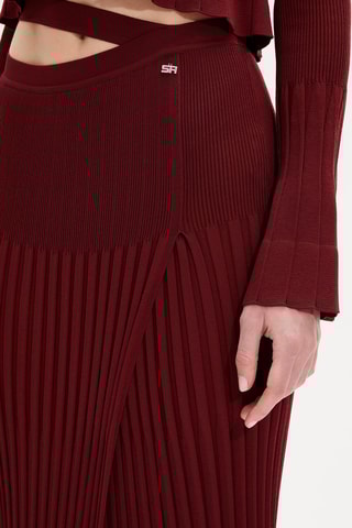 Jupe midi - Bordeaux