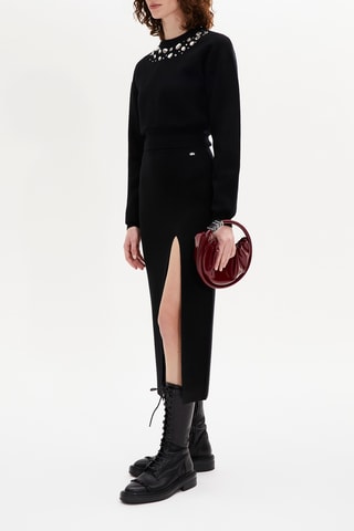 Jupe en laine - Noir