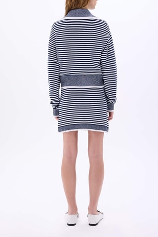 Jupe droite - Blanc et bleu marine