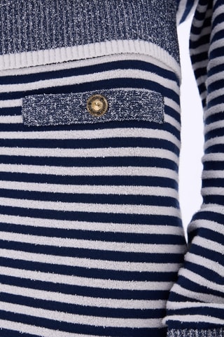 Jupe droite - Blanc et bleu marine