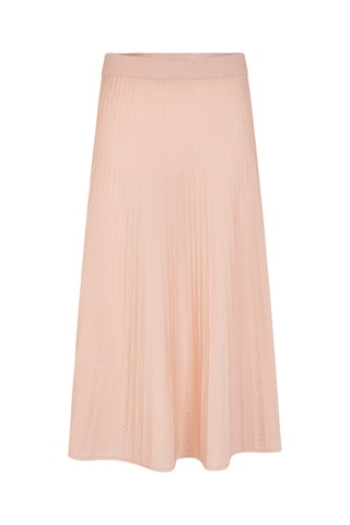 Jupe midi en laine - Rose poudré