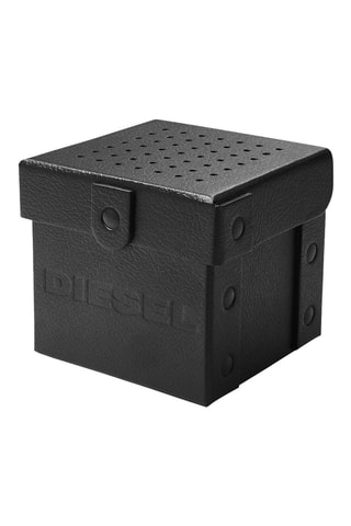 Relógio de quartzo em aço inoxidável - Cronógrafo - Preto e vermelho