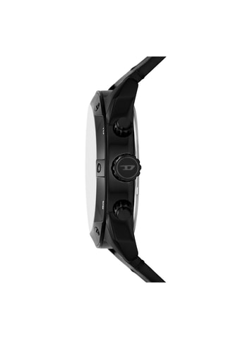 Relógio de quartzo em couro - Cronógrafo - Preto e vermelho