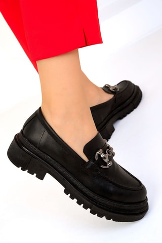 Mocasines con plataforma - Negro