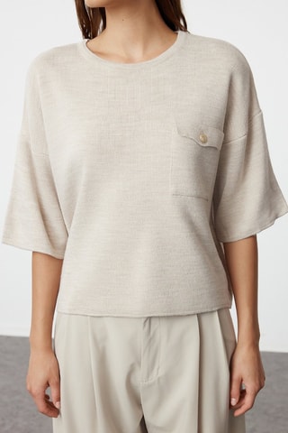 Jersey regular fit - Beige