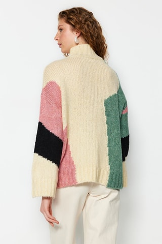 Jersey - Beige y verde agua