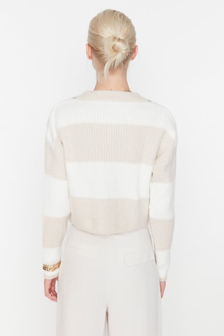 Jersey - Beige y blanco