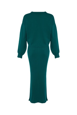 Jersey y vestido de tubo regular fit - Verde