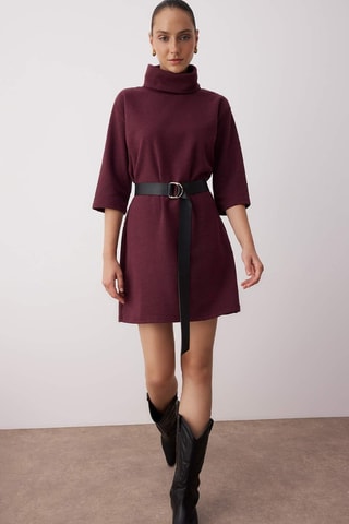 Vestido jersey - Burdeos