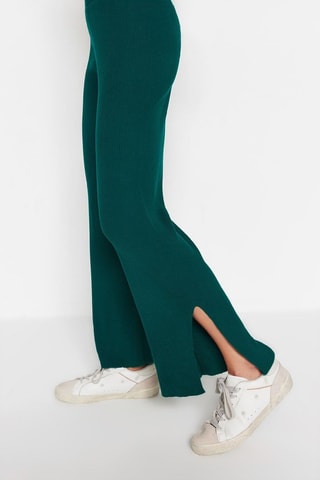 Jersey y pantalón wide leg - Verde esmeralda