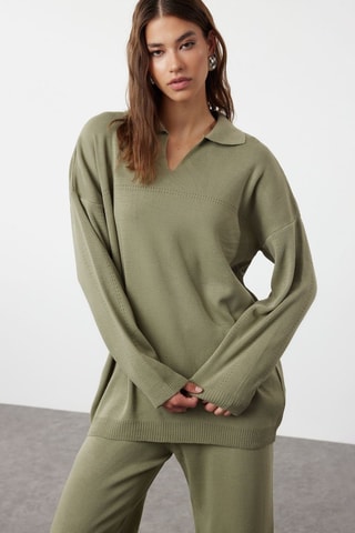 Jersey con capucha y pantalón - Verde