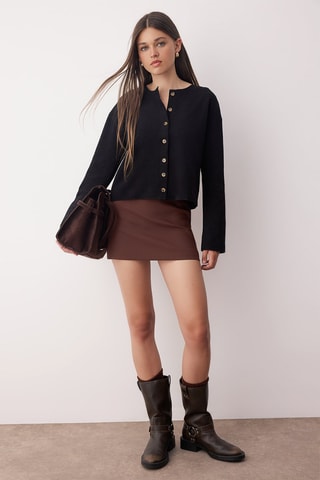 Cárdigan regular fit - Negro