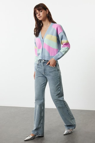 Cárdigan regular fit - Azul claro