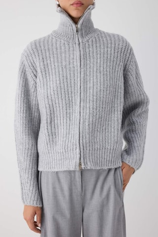 Cárdigan oversize - Gris claro