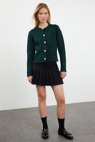 Cárdigan regular fit - Verde oscuro