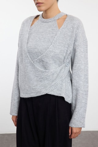 Cárdigan y top - Gris claro