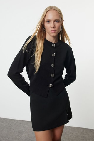 Cárdigan regular fit - Negro