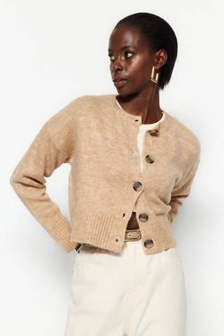 Cárdigan - Beige jaspeado
