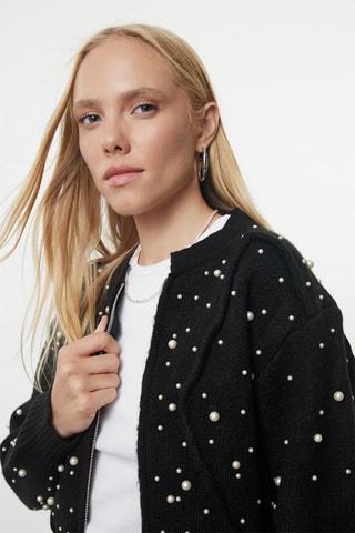 Cárdigan regular fit - Negro