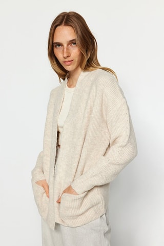 Cárdigan - Beige jaspeado
