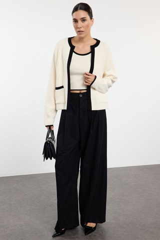 Cárdigan y camiseta de tirantes - Blanco