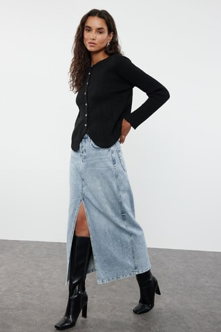 Cárdigan regular fit - Negro