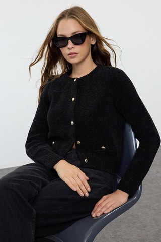 Cárdigan regular fit - Negro